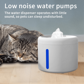 Round pet water dispenser with silent circulating water system, advanced filtration, large capacity