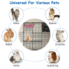 3-Level Metal Cat Cage Enclosure, Modular Pet Habitat with 3 Doors, 2 Ladders, Plush Hammock and Toy Ball for Small Indoor Animals