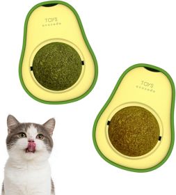 Catnip & Silver Vine Balls, Variety 2 Pack- Sticky Wall Cat Toys with Adhesive, 2 Scents for Interactive Play, Fun Indoor Toys for Cats and Kittens
