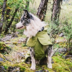 Dog Coats Small Waterproof,Warm Outfit Clothes Dog Jackets Small,Adjustable Drawstring Warm And Cozy Dog Sport Vest-Green size L