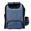 Pet Carrier Backpack, Expandable Cat Dog Carrier with Back Extension, Breathable Mesh Travel Backpack for Small Dogs Cats