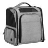 Pet Carrier Backpack, Expandable Cat Dog Carrier with Front & Back Extension, Breathable Mesh Travel Backpack for Small Dogs Cats