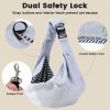 Dog Sling Carrier for Small Pets, Reversible Pet Sling with Adjustable Strap for Cats, Puppies