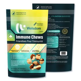 Welsdom Pets Cat Immune Chew - 60 Chews | Immune Support Tablets for Cats | Amino Acid & Botanical Formula | Antioxidant & Nutrient Support | Palatabl