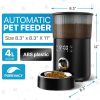 Automatic Cat Feeder, 4L Automatic Pet Feeder for Cats and Small Dogs, Timed Dry Food Dispenser with Portion Control, Voice Recorder