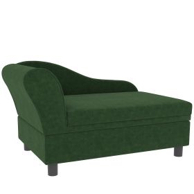 Pet Sofa Bed Couch with Storage, Pet Sofa for Cats and Small Dogs, Green