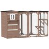 Large Outdoor Cat House for 3 Kitties, Multi-Level Design with Big Hiding Areas 2 Stories & Multiple Platforms Cat Condo