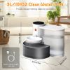 Smart Pet Water Fountain Automatic Cat Water Dispenser 3L/101OZ Cordless Rechargeable Dog Water Fountain Self-Refill with 3 Adjustable Volume 3 Time I