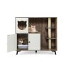 Cat Litter Box Enclosure with 3 Sisal Scratching Posts for Indoor Cats