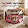 Cute Cat Playpen Foldable Portable Pet Tent Scratch-Resistant Removable Zipper Top Pets House for Indoor Cats and Small Dogs Large Indoor/Outdoor (Pin