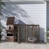 Large Outdoor Cat House for 3 Kitties, Multi-Level Design with Big Hiding Areas 2 Stories & Multiple Platforms Cat Condo