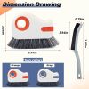 2 in 1 Groove Cleaning Brush, Easy to Store Window Track Cleaning Tools, Multifunction Window Track Cleaner