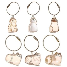 6-Piece Cat Hair Memorial Pendant Set - Pet Keepsake - Soft Fur Capsule Pendant, Portable Keychain (Option: defaulttitle)