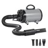 Gray pet hair dryer with 2800W (4.3 hp) power output