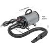 Gray pet hair dryer with 2800W (4.3 hp) power output
